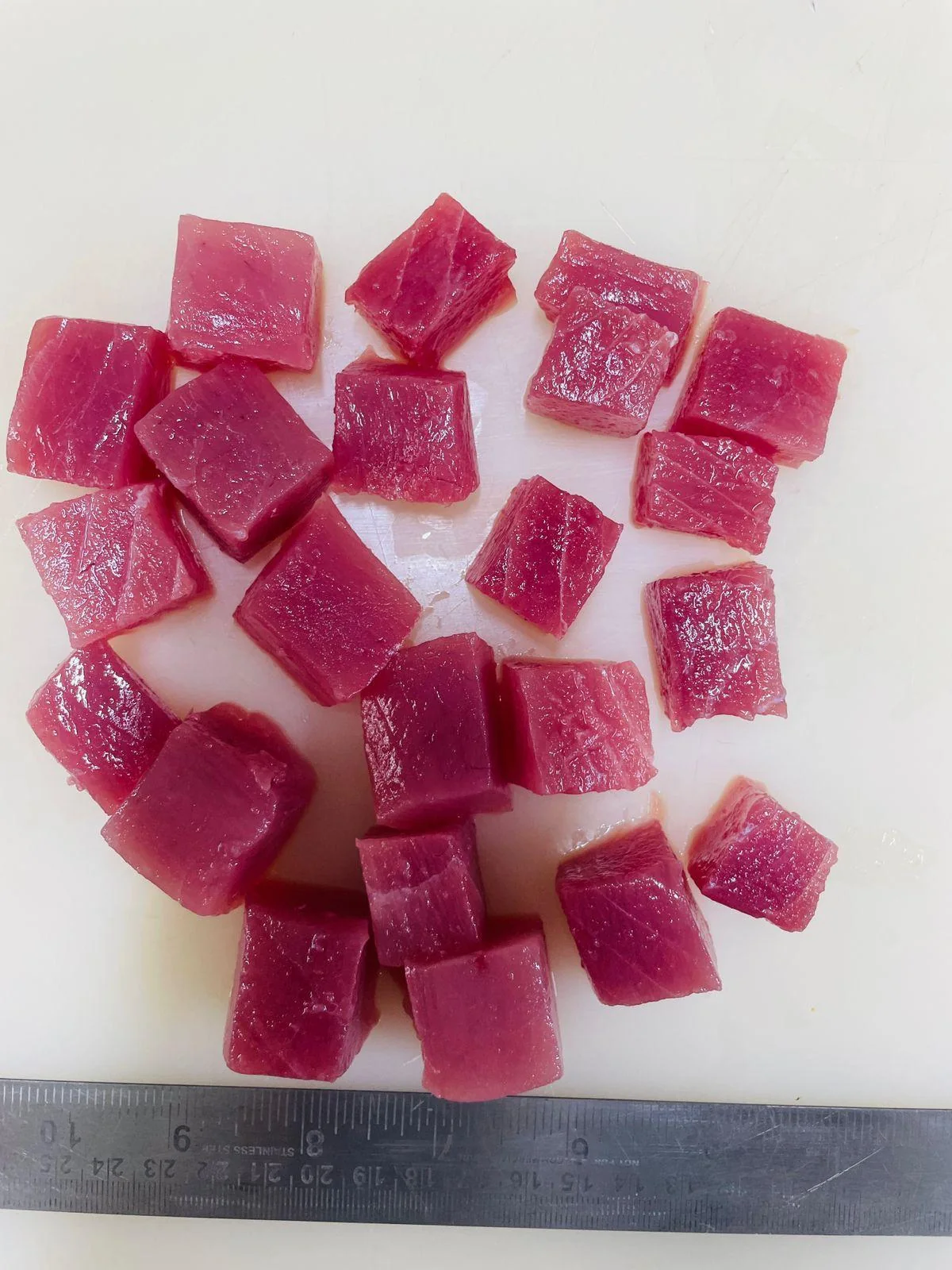 Tuna cubes